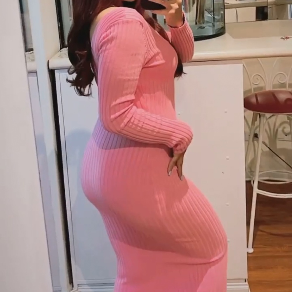 Long Pretty Pink Dress